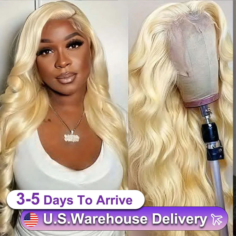 Brazilia Lace Frontal Wig 13x6 Body Wave HD Lace Frontal Wig 613Blonde Colored Human Hair Wigs 30Inch Long Loose Deep Wig Blonde