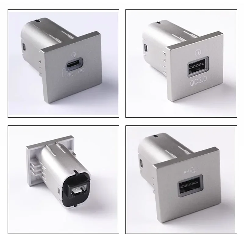 1 قطعة مقبس شاحن السيارة 12 فولت/24 فولت QC3.0 الذكية سريع تهمة منفذ محول الطاقة PD نوع C لفورد فوكس 2 2004-2010 Mk2 اكسسوارات #1