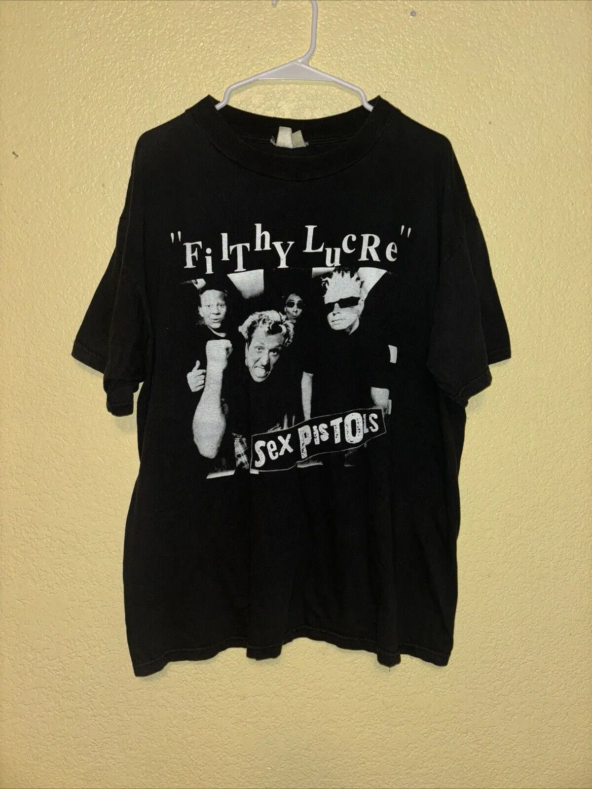 Vintage 90S Sex Pistols Filthy Lucre Tour 1996 Special Guest Gold Finger