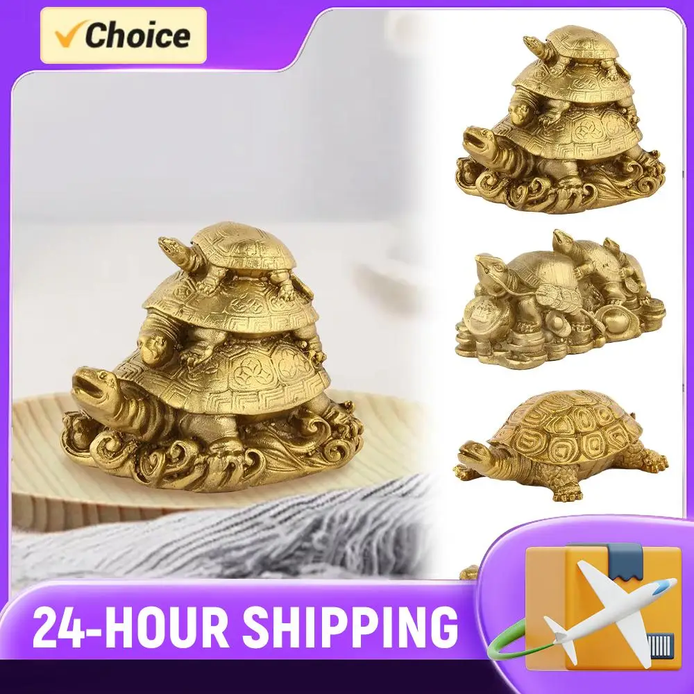 Pyrite Stone Turtle Figurine Collectible Gift Tortoise Craft Ornament Turtle Ornaments for Home Office Desk Shelf Decoration
