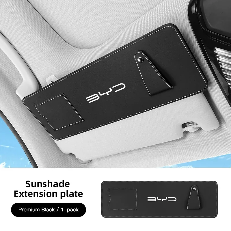Car Sun Visor Extender Glasses Holder Storage Clip for BYD Atto 3 Dolphin Seal Han Tang Qin Song Yuan Plus Interior Accessories
