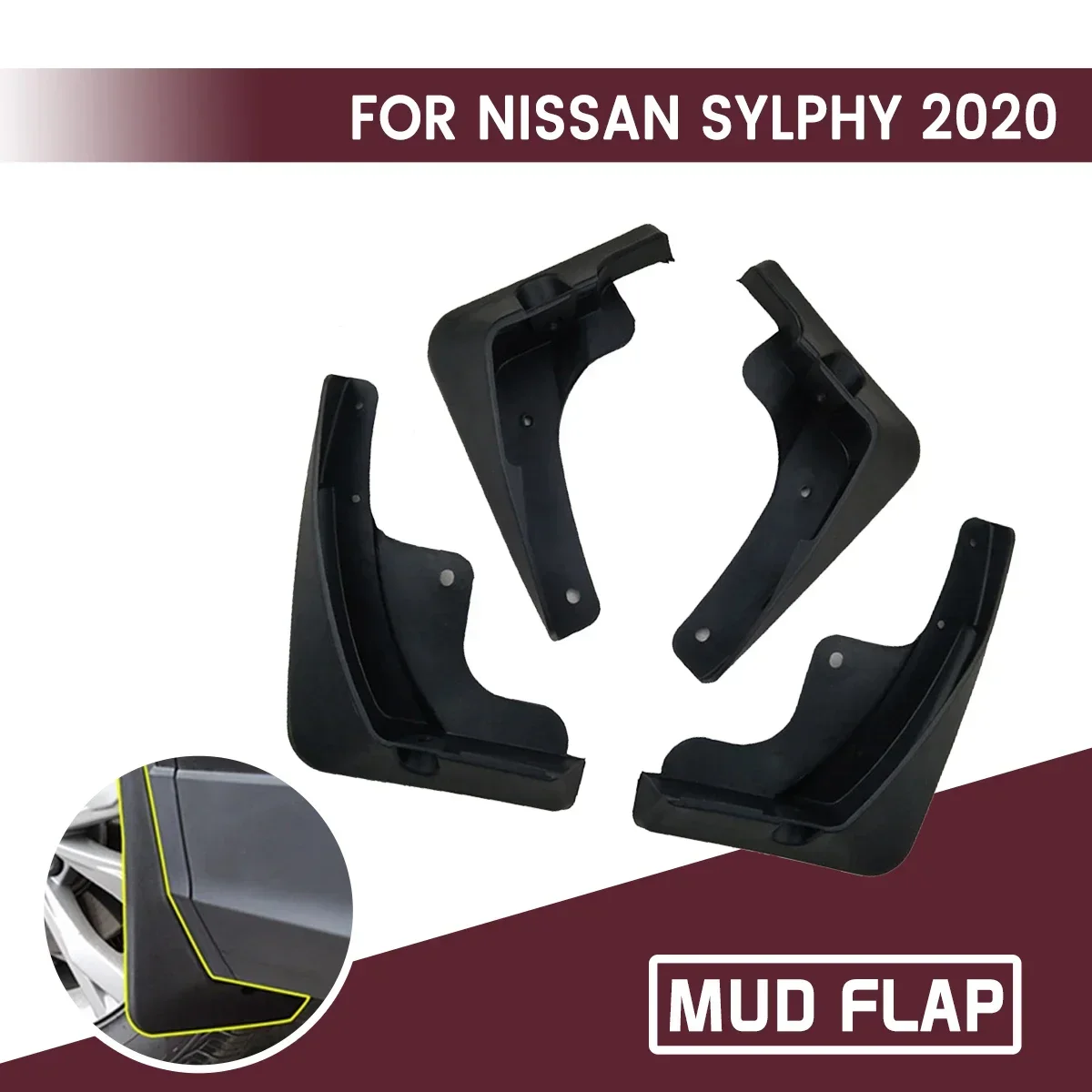 Car Front Rear Car Mudguards Fender Flares Mud Guard Flap Anti Splash Mudflaps Soft Good Tenacity For NISSAN SYLPHY 2020