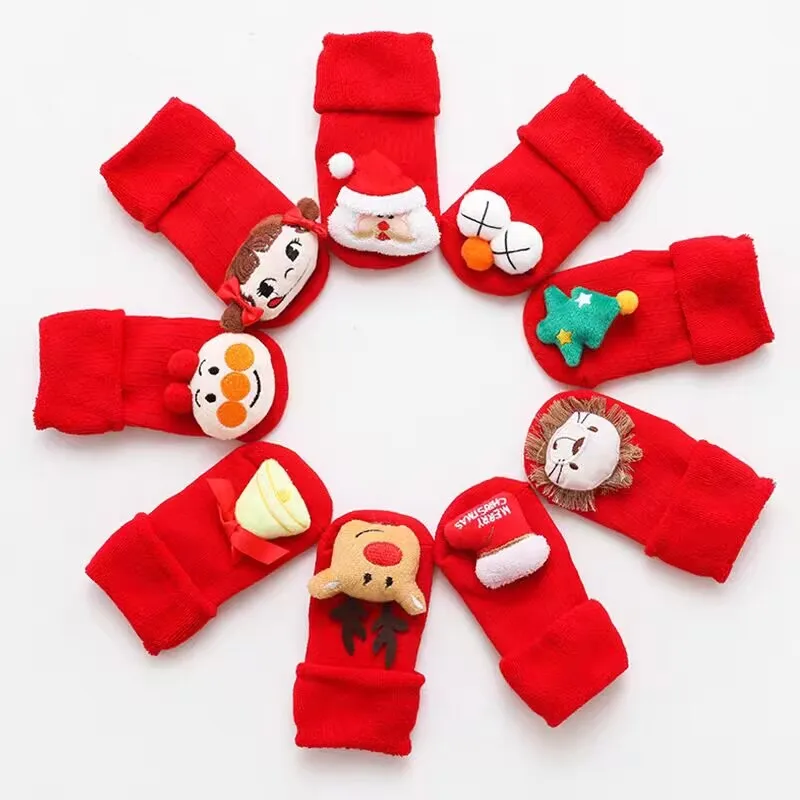 

Baby Christmas Socks Kids Children's Socks for Girls Boys Non-slip Print Cotton Toddler for Newborns Infant Short Socks Clothing