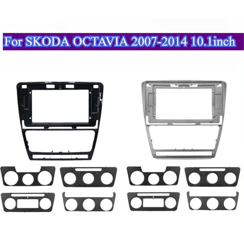 

For SKODA OCTAVIA 2007-201410.1inch 2Din Android Car Radio Frame Kit Auto Stereo Dash Panel Mounting Head Unit Fascia Trim Bezel