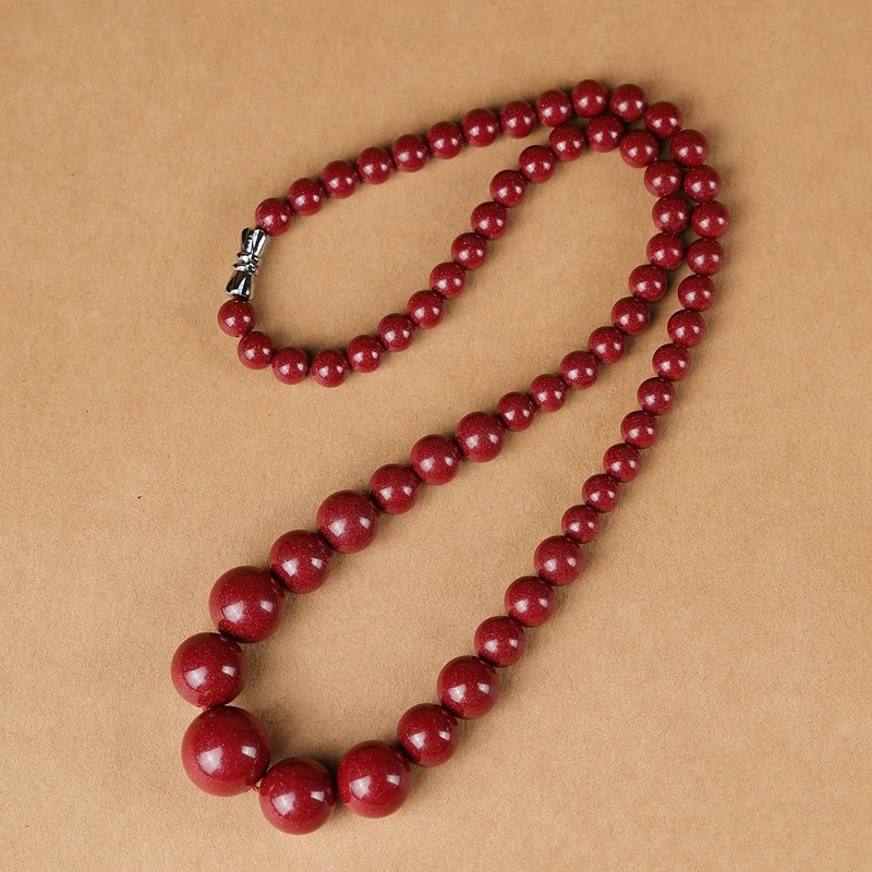 Vermilion Necklace 2025 Fashionable Original Mine Natural High Content Purple Gold Sand Collar Chain Exquisite Jewelry