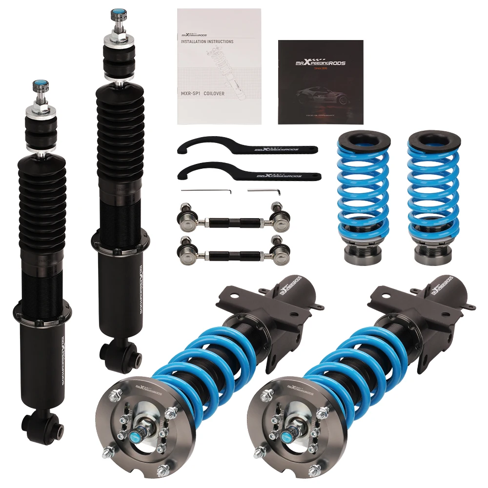 

Coilovers Suspension Kits For Ford Mustang 2005 - 2014 24 Ways Adjustable Damper Height Shock Absorbers Coil Spring Suspension