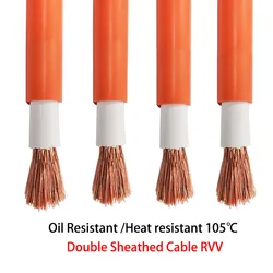 RVV Double Sheathed Copper Cable Single Core7 5 3 2 1/0 2/0 3/0AWG Welding Cable Wire 120mm2 Oil Resistant Welding Machine Wire