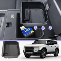 Bandeja de almacenamiento con reposabrazos para Toyota Land Cruiser Prado 250 / Lexus GX550 2024 2025, organizador de consola central, accesorios para coche