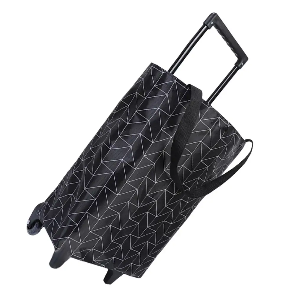

Shopping Cart with Wheels Portable Waterproof Rolling Bag Trolley Tote Bag Stair Climbing Cart for Traveling Shopping Telescopin