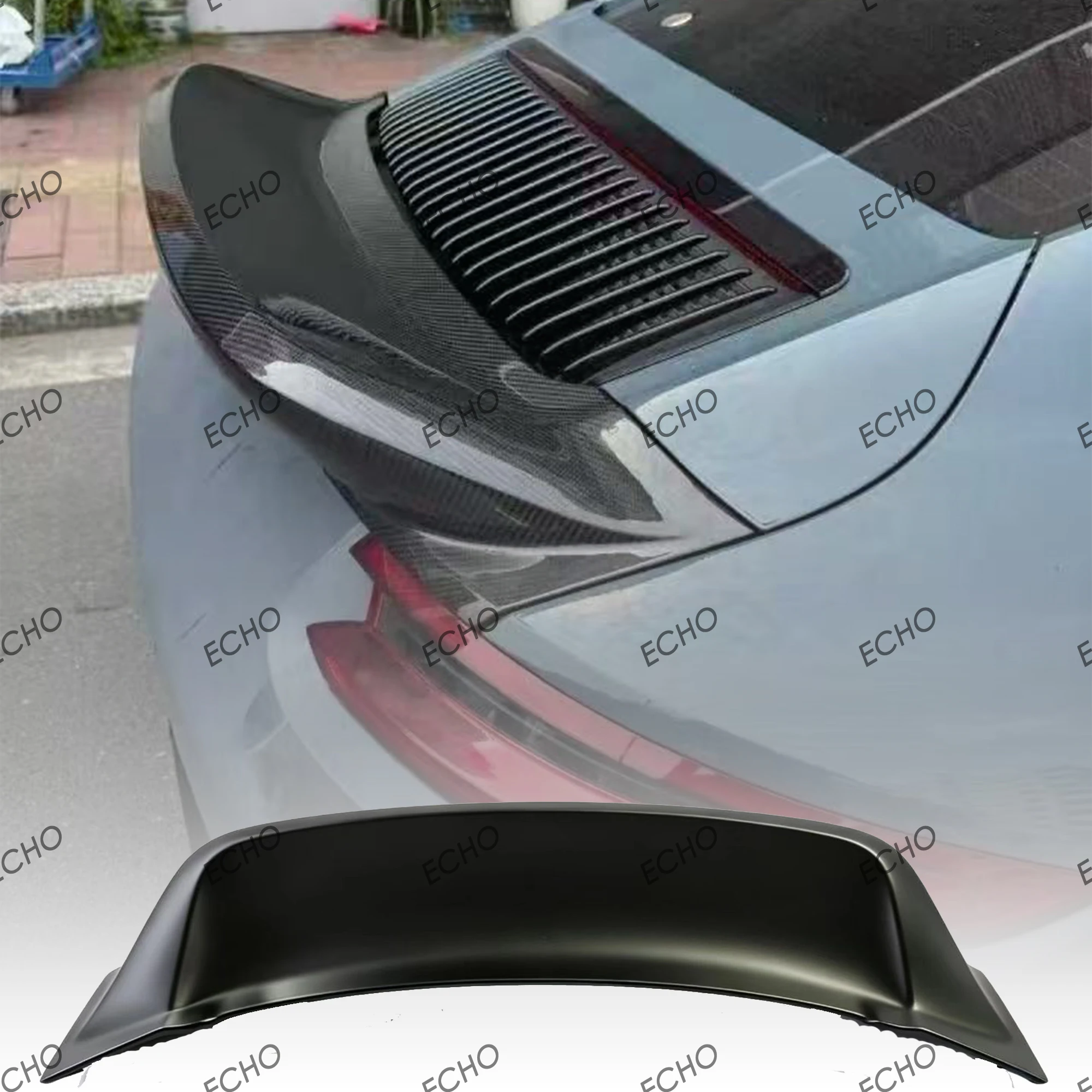 Suitable for Porsche 911.1 991 Classic Style Rear Spoiler Retro Ducktail Tail Tail Car Exterior Aerodynamic Modification Parts