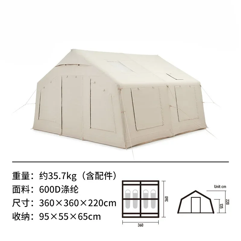 

2025 custom multi-person camping tent waterproof inflatable house air big tent outdoor inflatable camping house tent