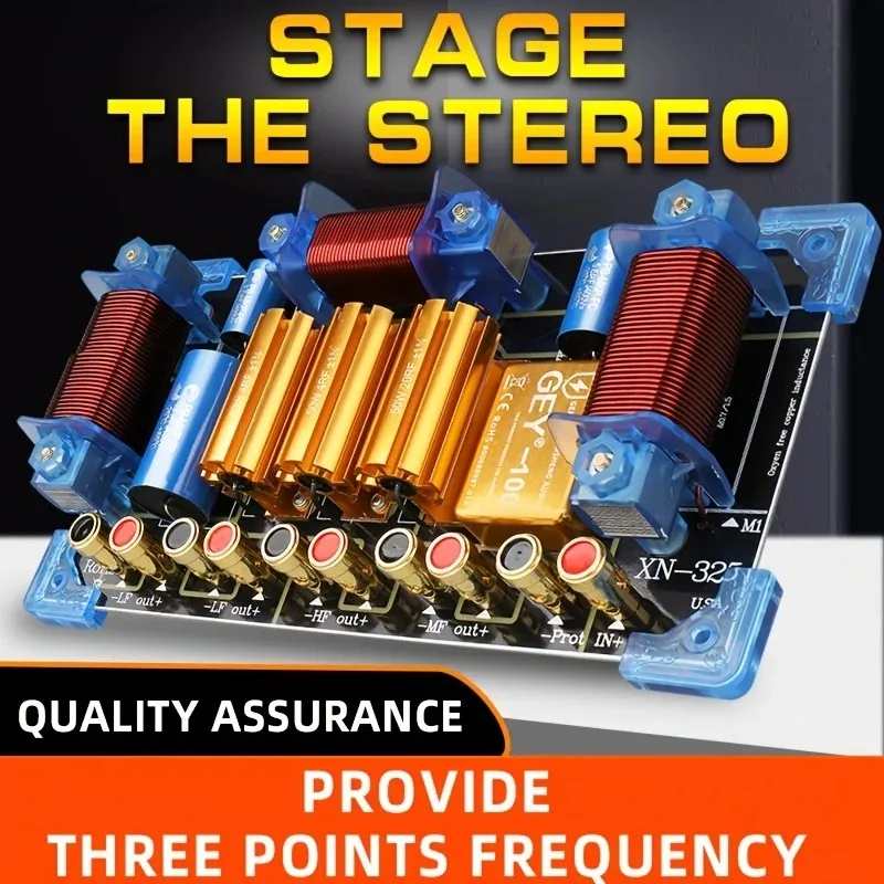 Divisor de Frecuencia de 3 Vías de Alta Potencia, para Sistema de Sonido Line Array Profesional, Red de Crossover de Alta/Media/Baja Frecuencia para Altavoces de 12, 15 y 18 Pulgadas