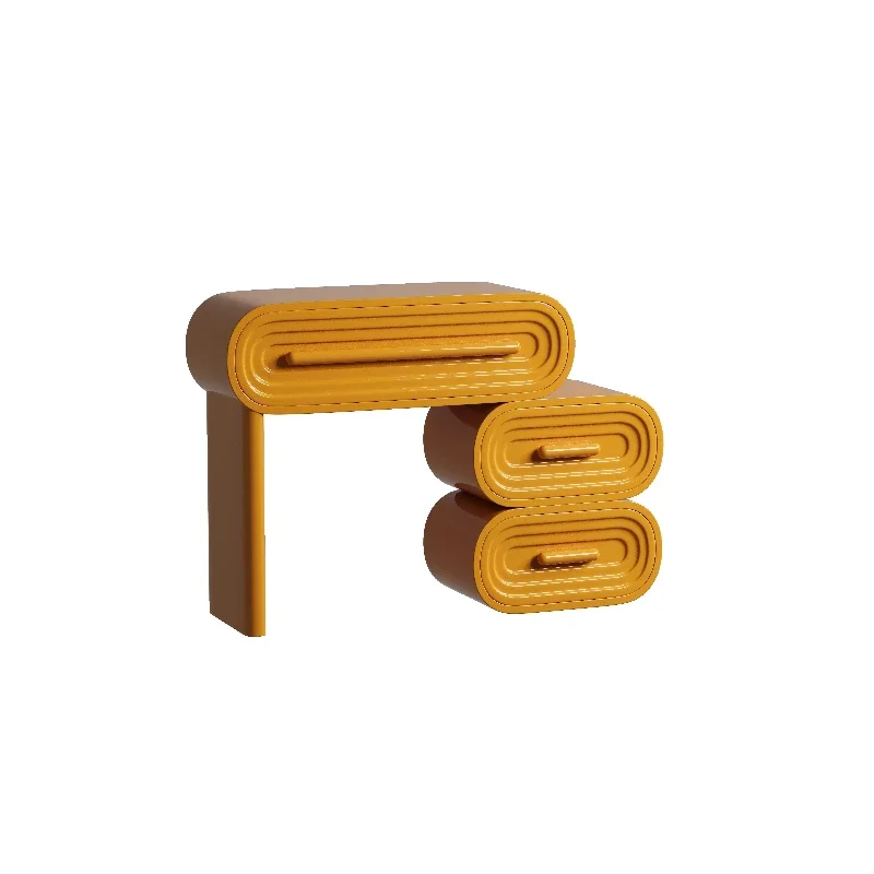 

Cream wind cute circle dressing table, household bedroom bedside dressing table, simple small dressing chest