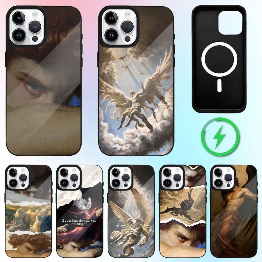 

P-Painting A-Art The F-Fallen A-Angel Phone Case For iPhone17,16,15,14,13,12,11 Plus,Pro Max Magnetic Magsafe Wireless Charging