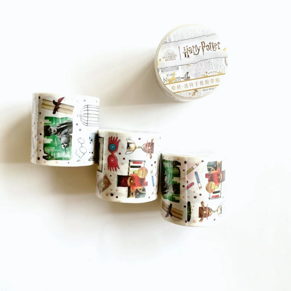 Pegatinas de sellado de dibujos animados de Harry Potter auténticas, Hermione Ron, pegatinas de PVC para ordenador portátil, decoración, juguetes de regalo de recompensa