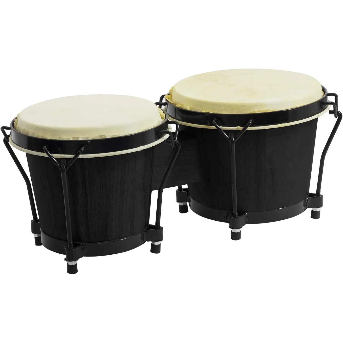 

Bongo Drums 6'' and 7'' Wood Percussion Instrument Bongos for Kids Adults Beginners Natural with Bag