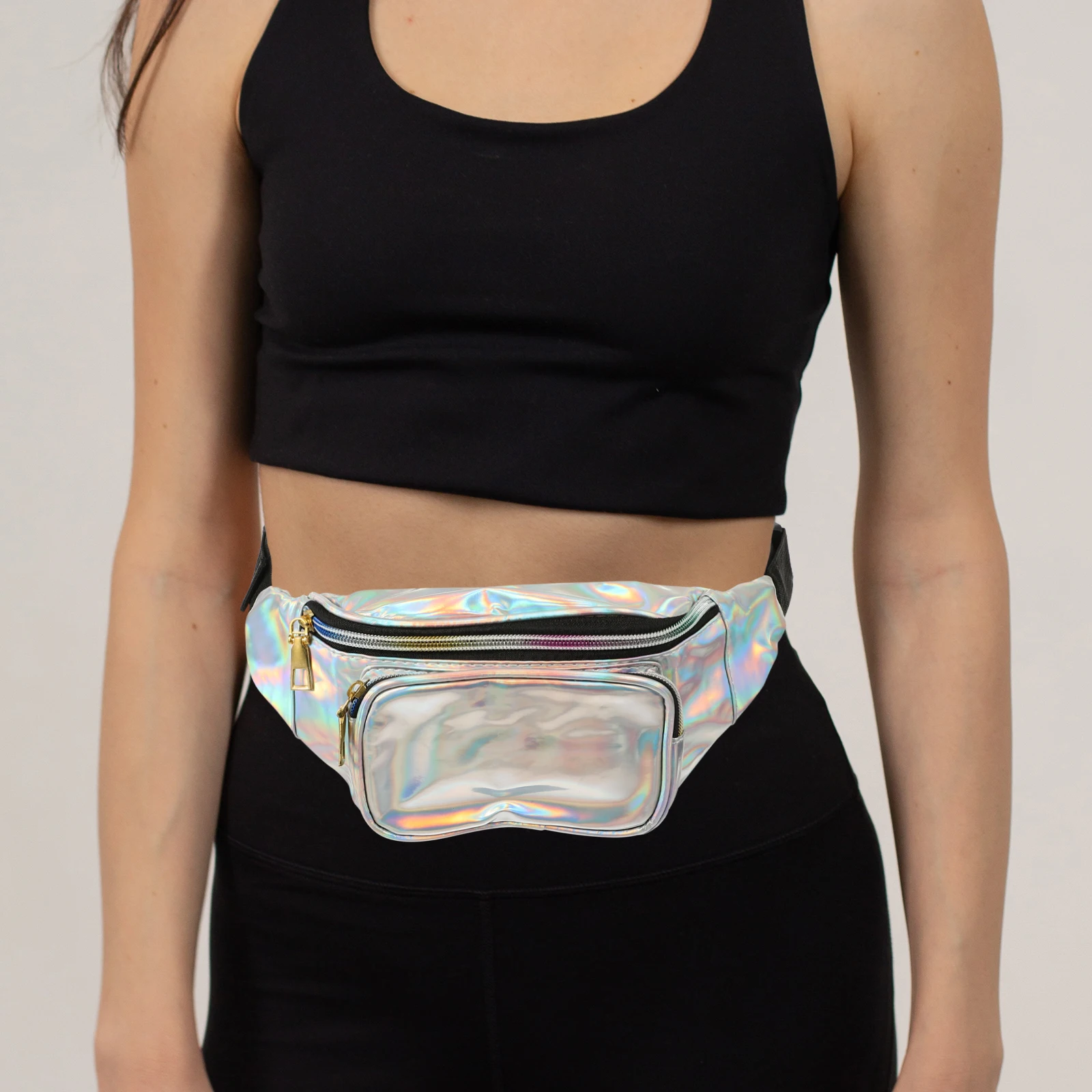 

1Pcs Laser Waist Bag Transparent Fashion Design Adjustable Strap Outdoor Storage Pouch Multifunctional Waist Pack