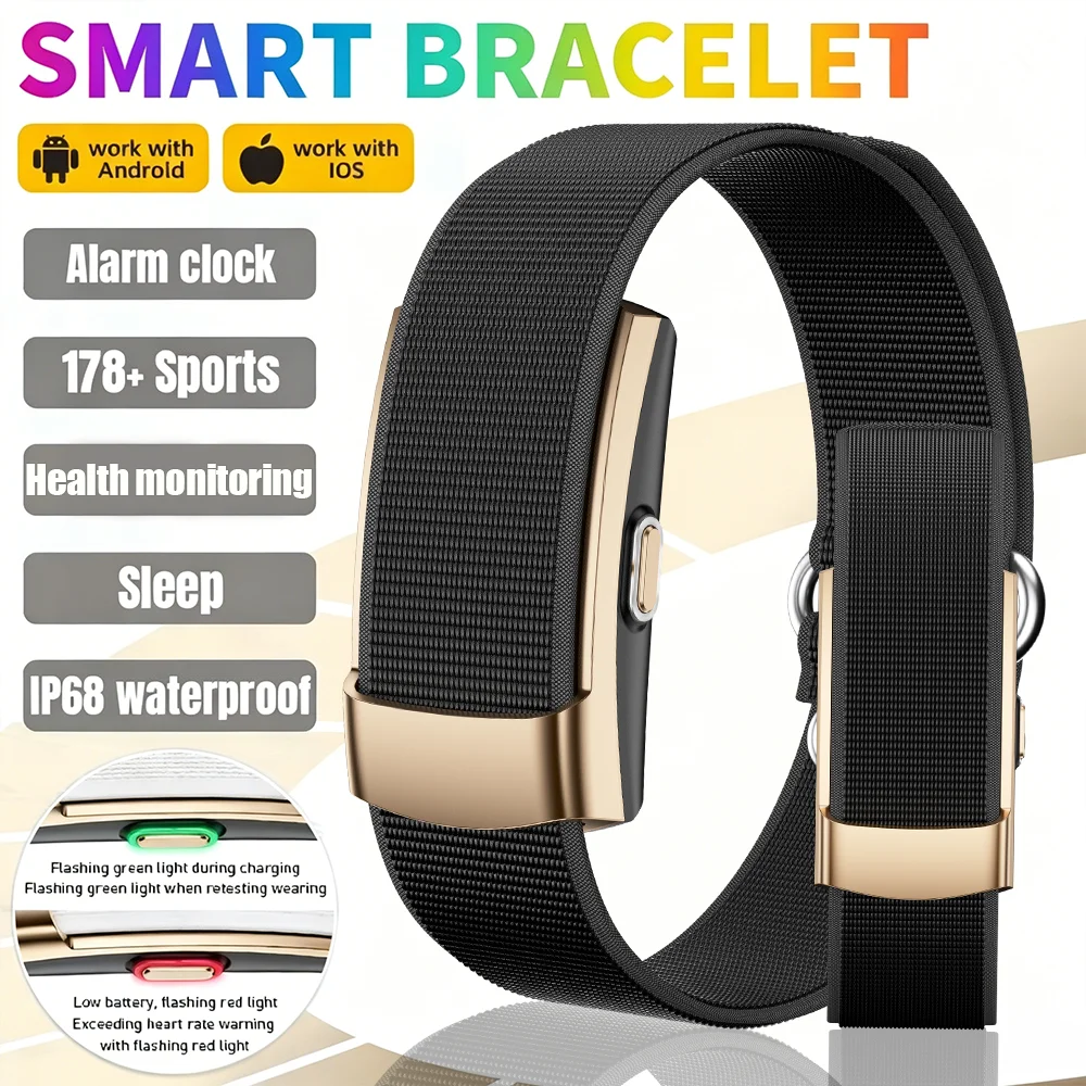 No Screen SmartWatch Sport Fitness Bracelet AI Health Analysis Heart Rate Monitoring Message Reminder Life Waterproof Smartband