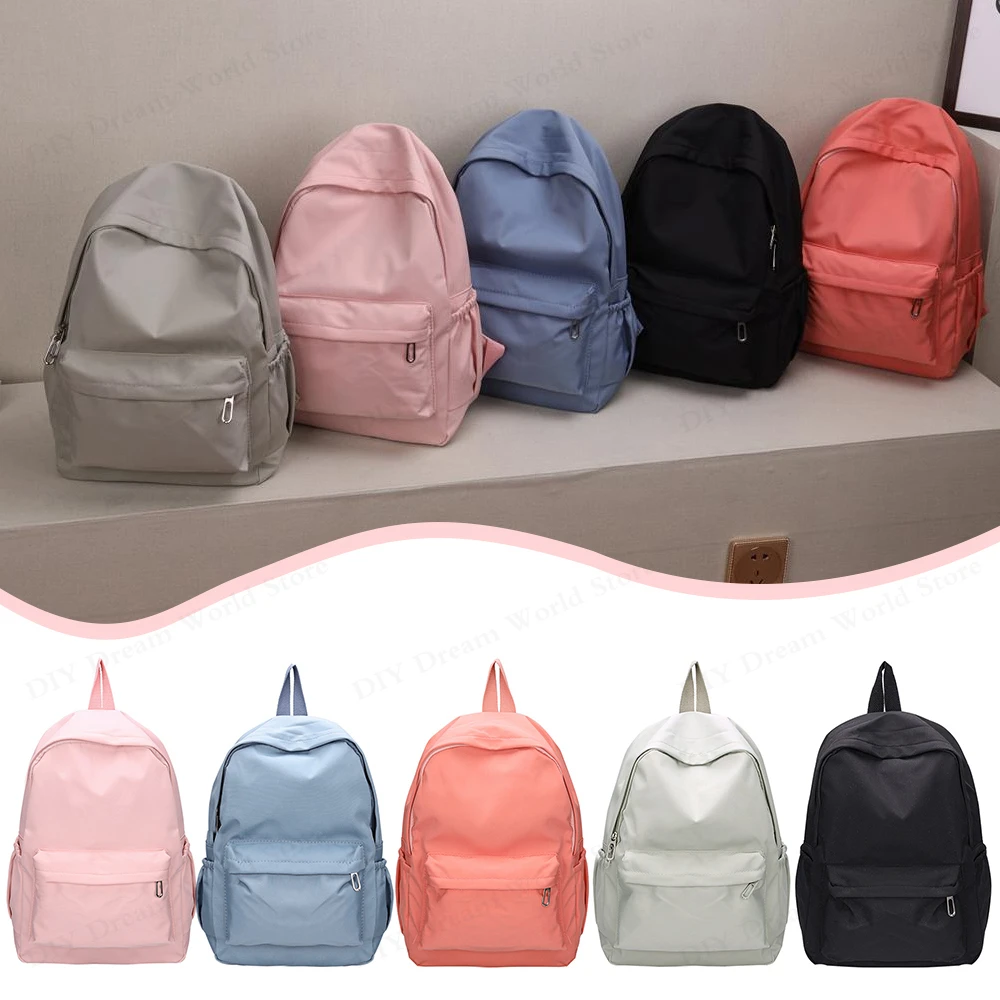Schwarz Blau Rosa Vielseitiger Rucksack Schultasche Hochwertige wasserdichte Reisetasche mit großer Kapazität Waschbare Nylon-Computertasche Unise