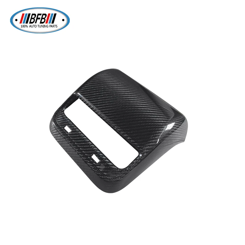 

For Tesla Model 3 Real Carbon Fiber Dry Sticker Rear Air Vent Outlet Cover Trim 2018