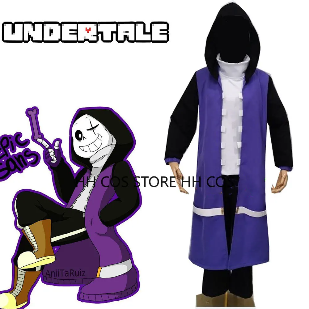 

Anime Undertale Epictale Epic Sans Professor Halloween Cosplay Costume Uniform Party Christmas Outfit Customize Any Size