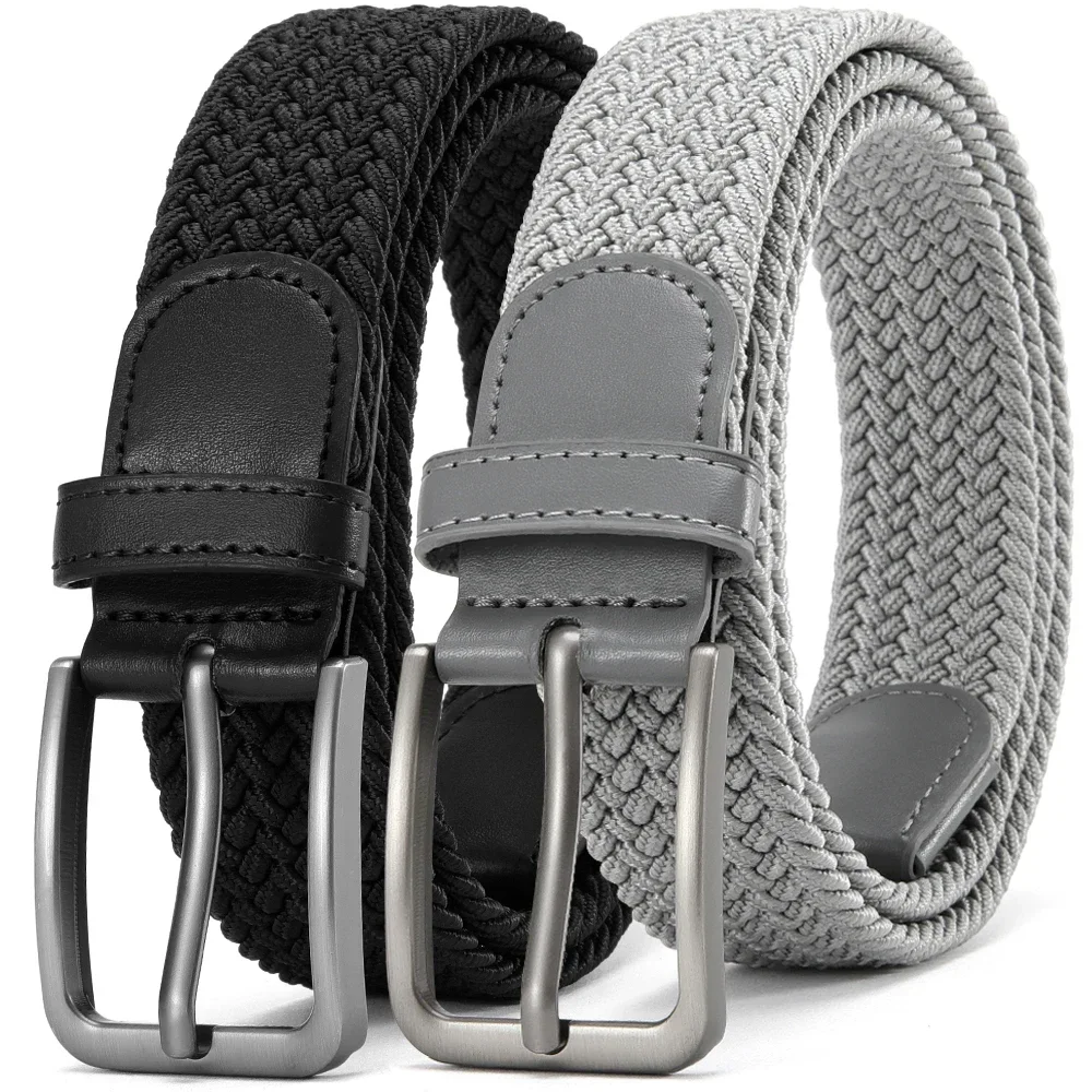 Elastische Gürtel für Herren, Unisex, lässig, gewebter Gürtel für Herren, Outdoor, Klettern, Training, Arbeitsgürtel mit Jeansgürtel für Damen, 115 cm – Detail 12