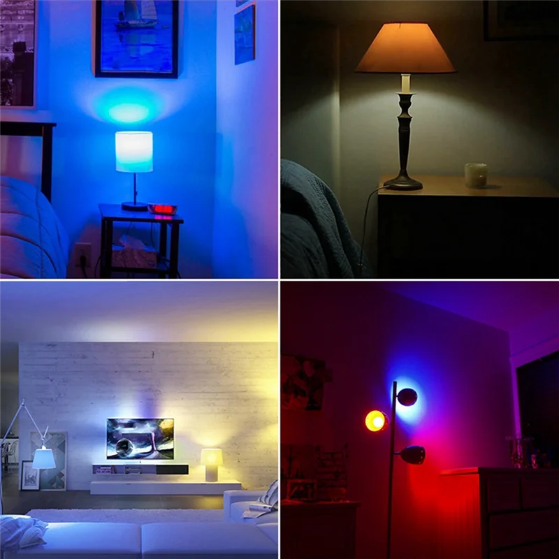 

Оптимальная умная лампа Tuya Smart E27, 2 шт., лампа Wi-Fi с регулируемой яркостью, управляемая Alexa RGBCW, энергосбережение, затемнение и регулировка цвета 18