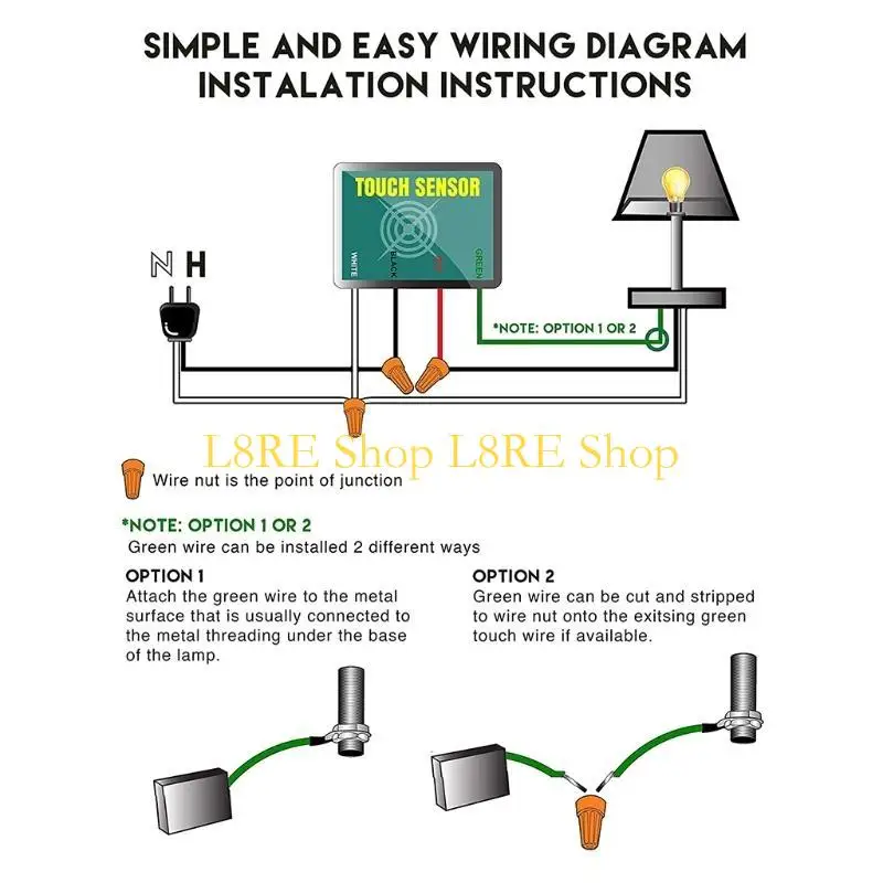 L8RE Dimmer Switch Control Sensitive Adjustable Module Table Lamp for Touch Li