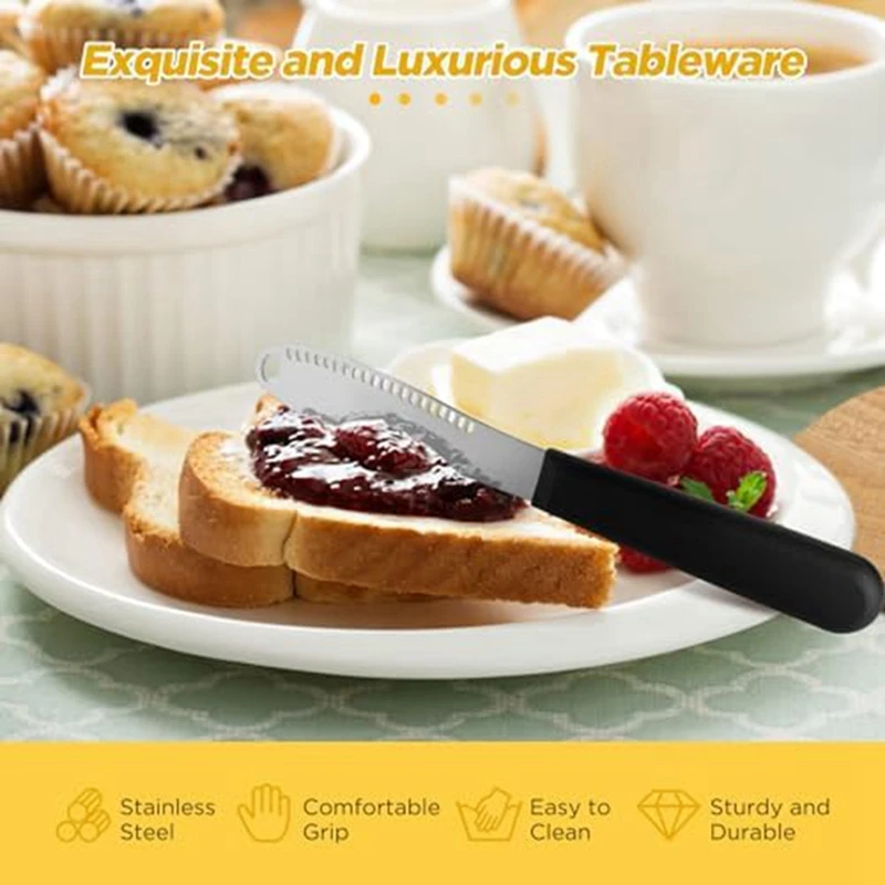 Butter Knife Butter Knife Butter Spreader With Serrated Edges And Scraping Holes Comfort Grip