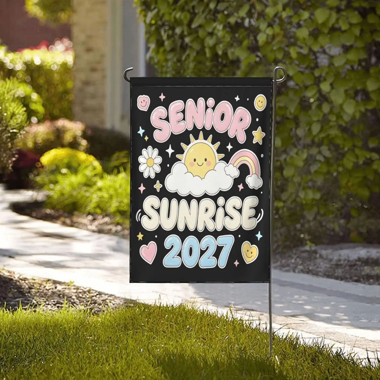 12x18 In Senior Sunrise 2027 Class Of 2027 flag High School Graduation Garden Flag Yard Sign House Flag yyi