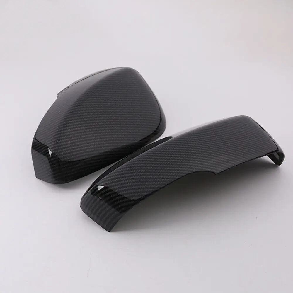 For Mitsubishi Eclipse Cross 2018-2022 Rearview Side Mirror Cover Wing Cap Exterior Door Rear View Case Trim Carbon Fiber Look