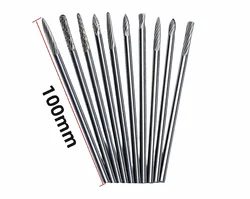 1pcs 3x3x100mm Tungsten Carbide Burrs Solid Tungsten Carbide Burr for Low speed Die Grinder Grinding Porting