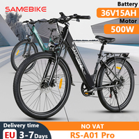 SAMEBIKE RS-A01 Pro E-Bike 500W 36V15Ah Shock Absorbing Seat Electric Bicycle Aldult 27.5 Inch Tire With Rear Rack Electric Bike