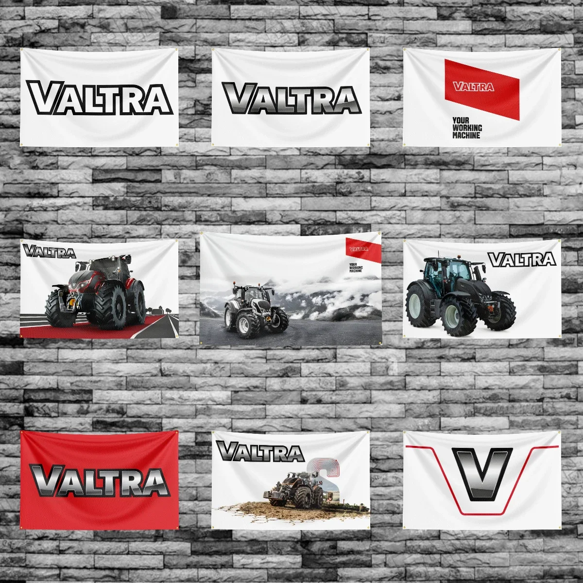 90x150CM TRACTORS-Valtras IH Agriculture Flag Polyester Printed Excavator Banner For Decor