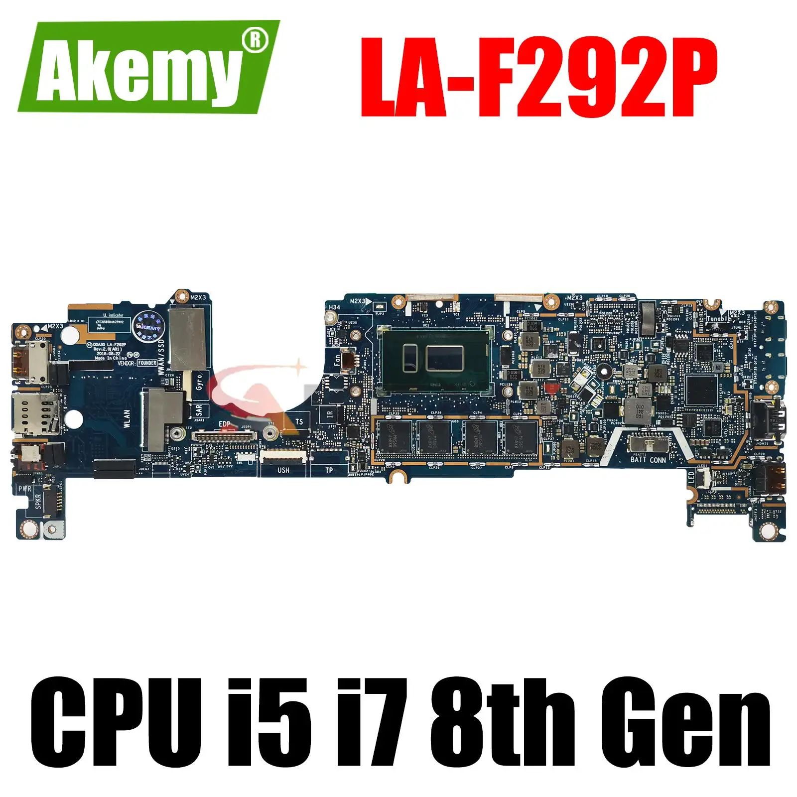 

DDA30 LA-F292P i5-8350U/i7-8650U CPU 8G/16G RAM Mainboard For Dell Latitude 7390 Laptop Motherboard 100% Fully Tested OK