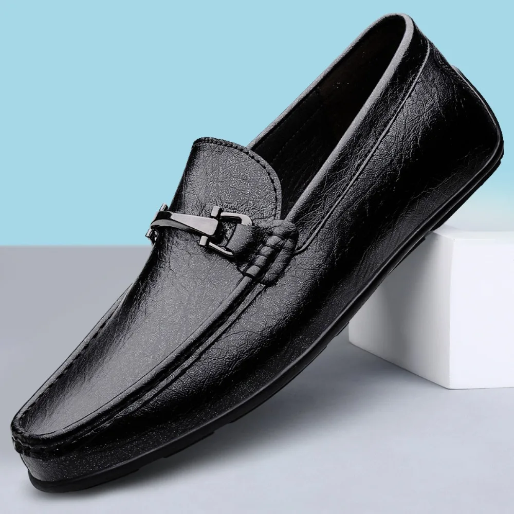 

Men's Summer Slip-On Casual Loafers, Leather Look Flat Shoes