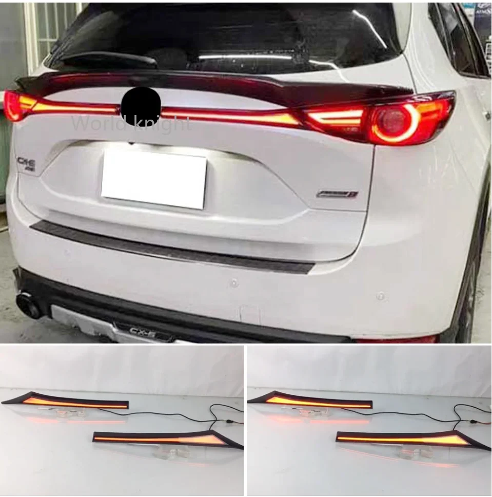 

Rear Bumper Trunk Tail Light For Mazda CX-5 CX5 2017 - 2020 Car LED Rear Fog Lamp Brake Light Dynamic Turn Signal Reflector