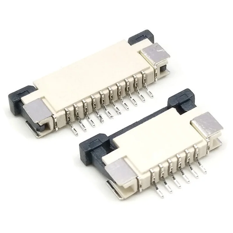 10pcs FFC FPC Connector 1.0mm 4 Pin 6 8 9 10 12 14 16 18 20 22 24 26 30P Top Contact Right Angle SMD / SMT ZIF