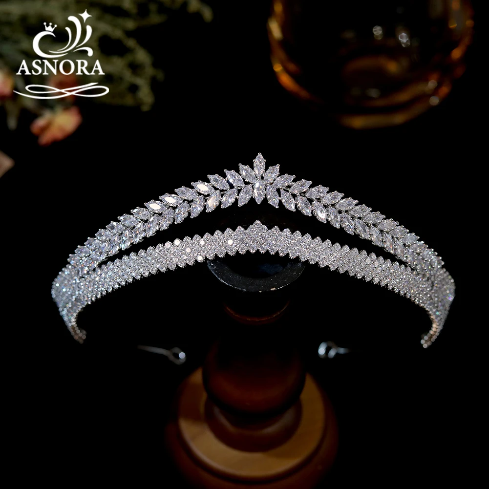 

Tiara Luxo Casamento Noiva Coroa De Princesa Bbijoux De Tete Mariage Couronne CZ Bride Crown Wedding Hair Accessories A01513