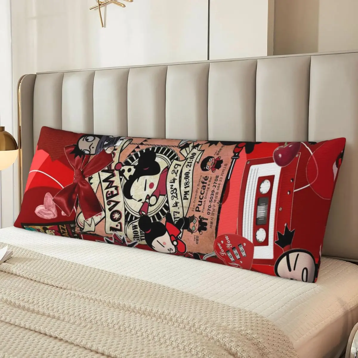 

Pucca E Garu Rectangle Pillowcase Cushion Cover Polyester Decor Bed Home Comfort Throw Pillow