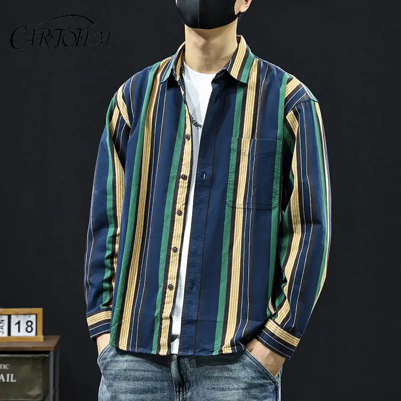 

Minimalist Stylish Mens Shirt Casual Sophisticated Small Batch Square Long Sleeve Shirt