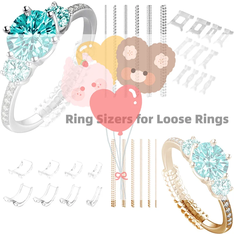 Ring Size Reducer Tools Spiral Spring Based Rings Adjust Invisible Tightener Fixed Loose Ring Size Ring Reduction Pad Essential