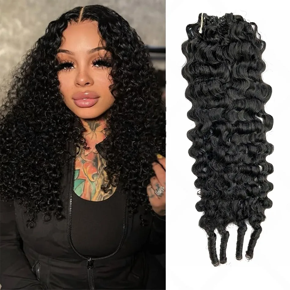 

Бирманские кудрявые волосы для наращивания, 100% натуральные, без узлов, предварительно разделенные, для плетения крючком, многоразовые, 240 г, достаточно для полной головы