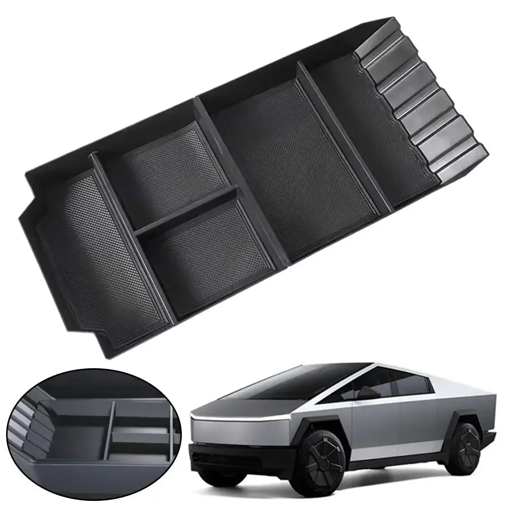 Suitable for Tesla Cybertruck central control storage box Cyber pickup armrest box lower storage box storage organization B6B1