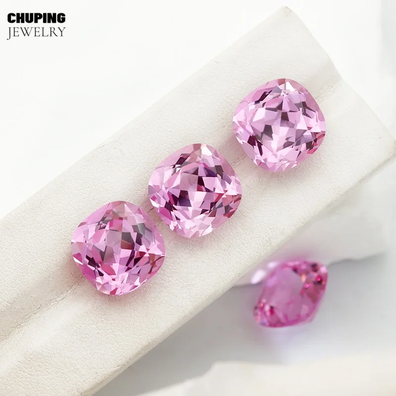 

Искусственно выращенный розовый сапфир в форме подушки, цвета «Пламя», с возможностью выбора, с сертификатом AGL, бусины для изготовления ювелирных изделий на заказ