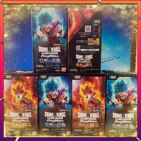 Original Bandai Dragon Ball Trading Cards FB FS SB TCG Game Japanese Supplement Pack Cards Deck Box