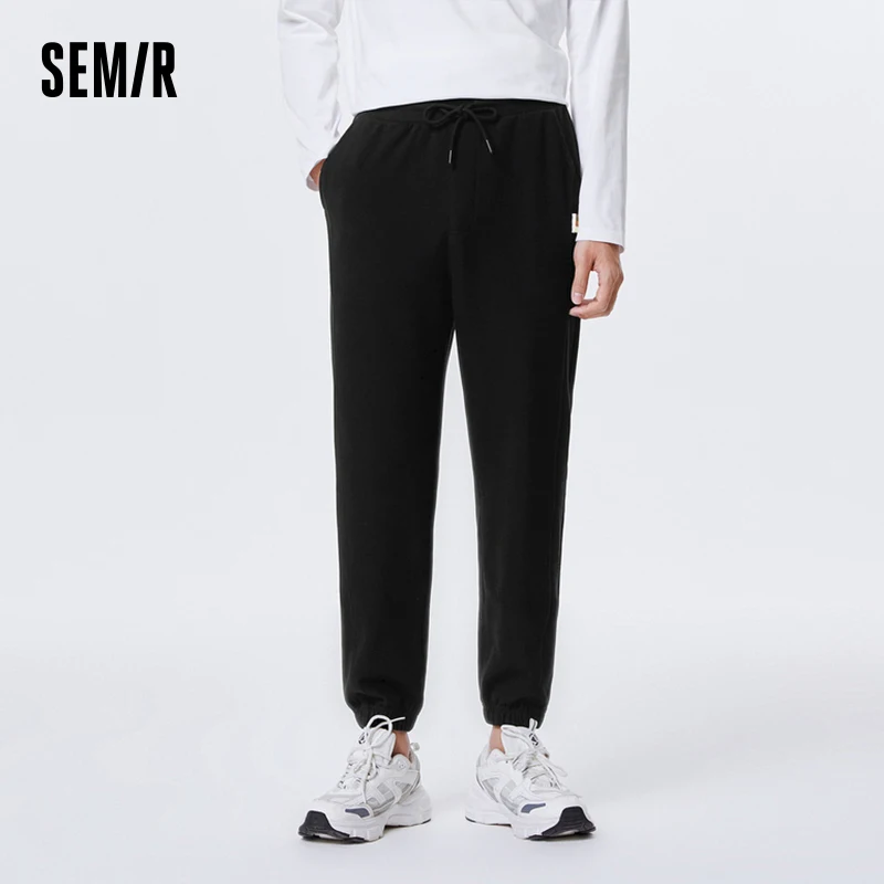 Semir Home Clothing Men Soft Knitted Basic Fashion Loose Can Be Worn Outward Elasticized Ankle Nine-Point Pants