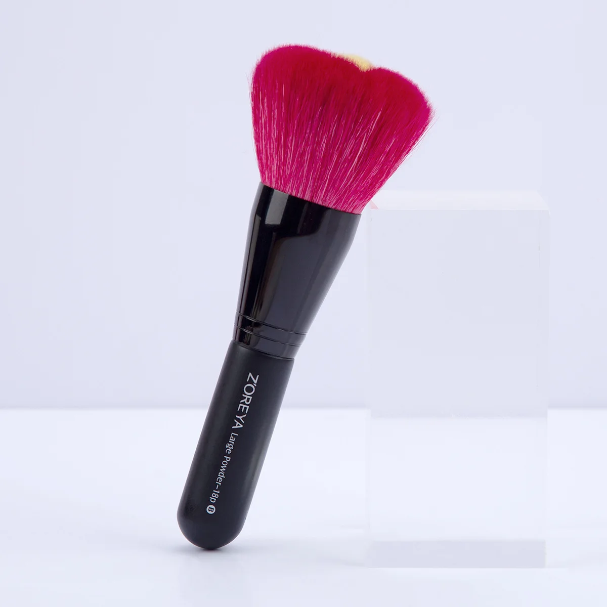 New Short Handle 18P Large Powder Blush Brush Cangzhou Beauty Tools Set Rose Red Animal Wool Makeup Brush