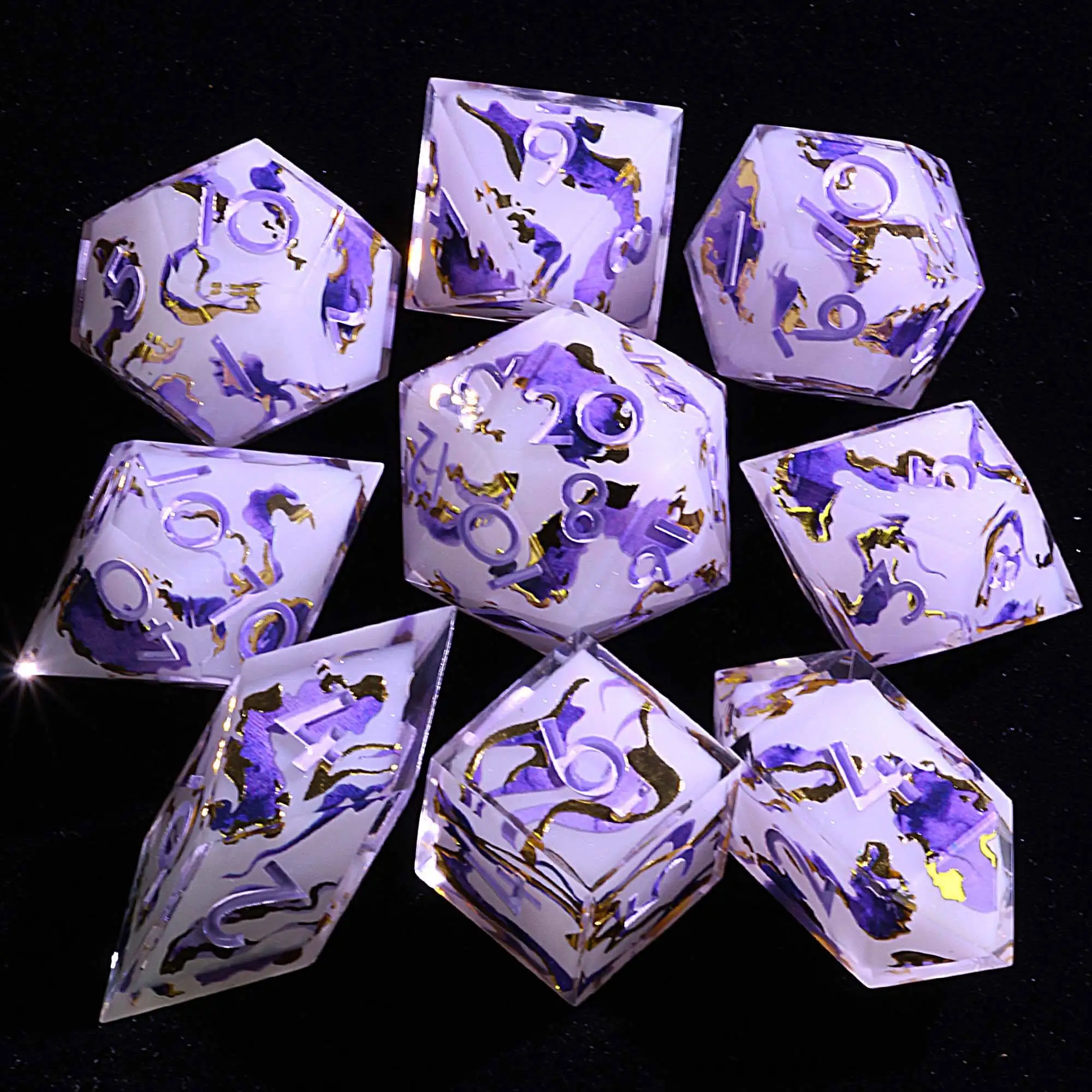 

Набор из многогранной смолы DnD, набор кубиков, небесная лента, редакти