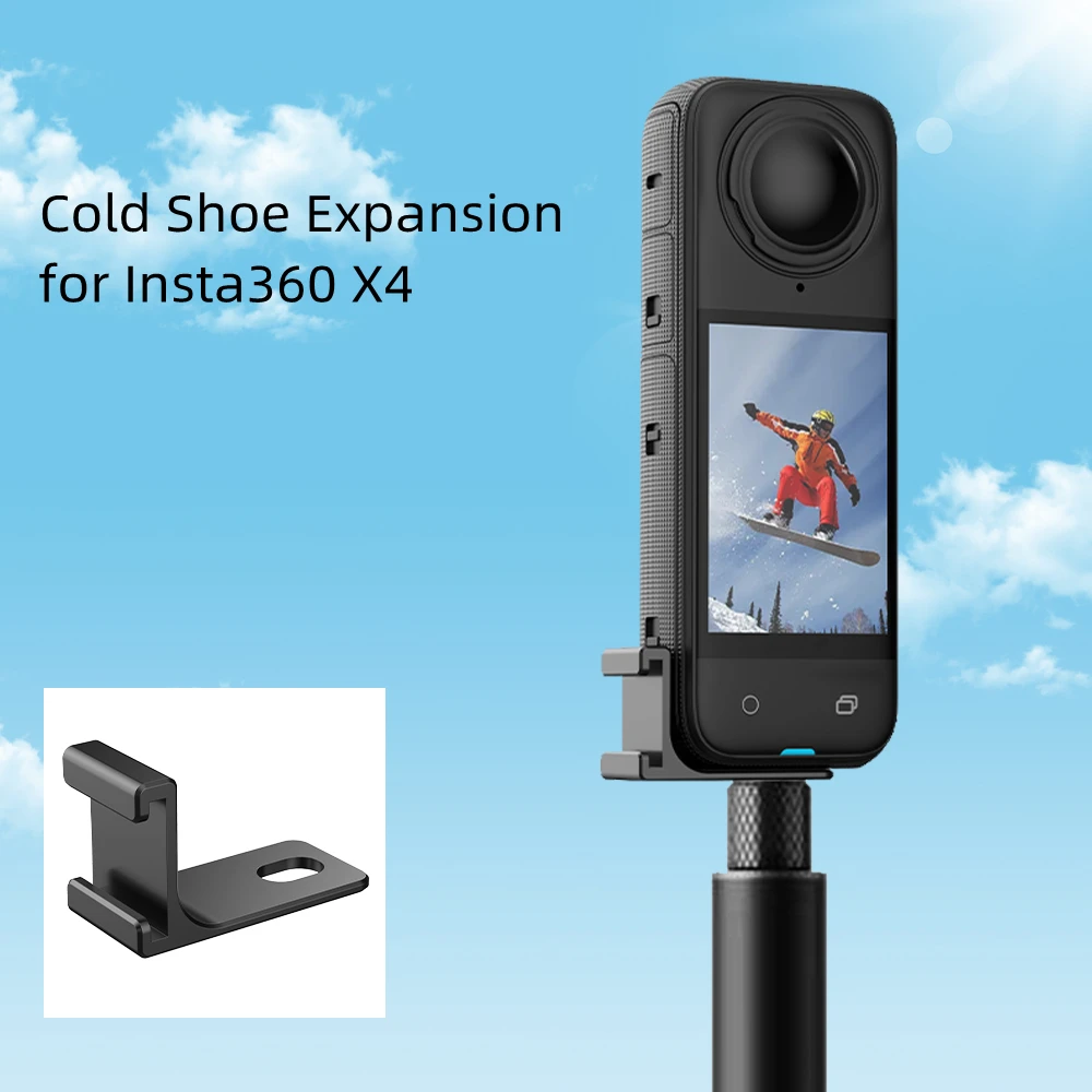 ​Cold Shoe Expansion Interface for Insta360 X4 to extend the light or microphone bracket mount adapter 